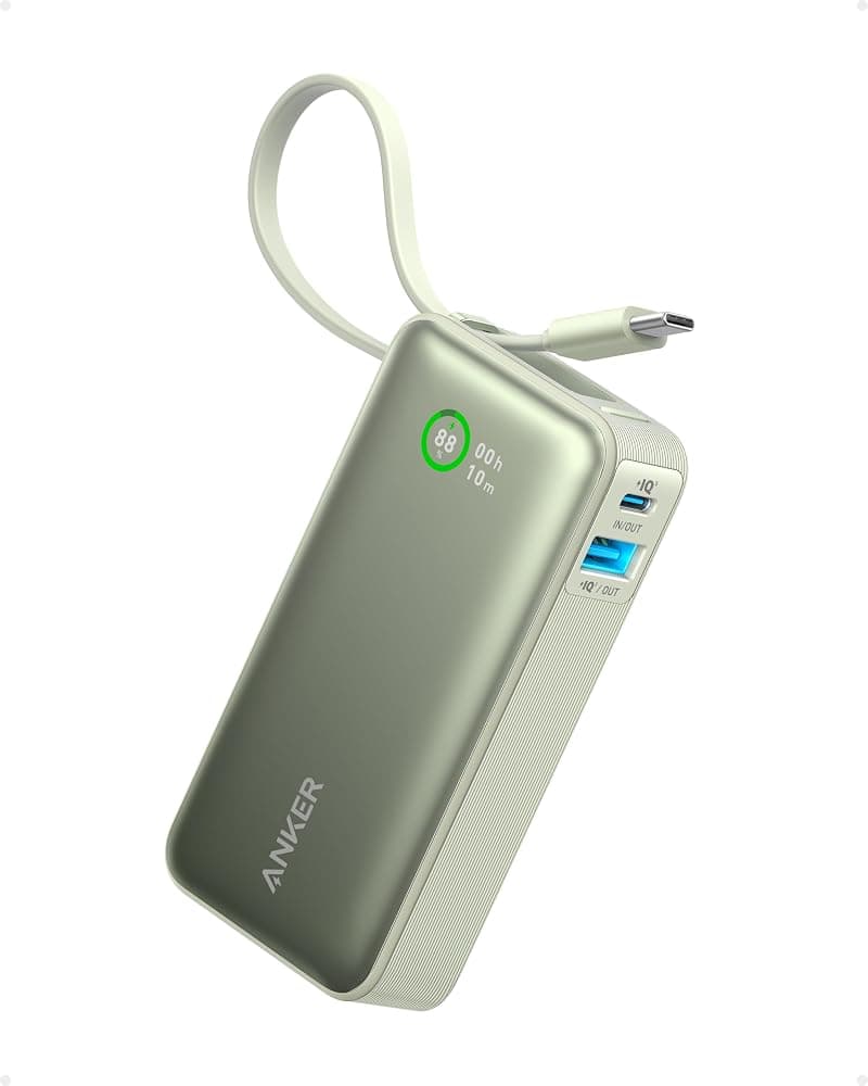 Anker Nano 10,000mAh power bank with built-in USB-C cable